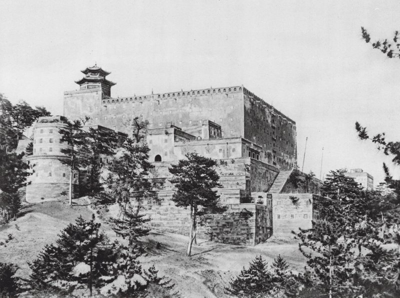 Jehol, Potala, Čihli, Hlavní budova Potaly, Pohled od jihozápadu (č/b fotografie) od Ernst Boerschmann