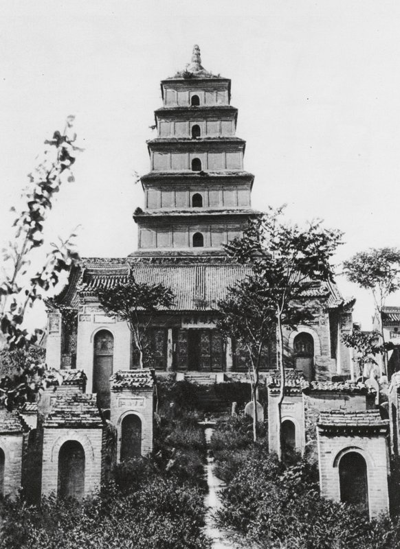 Sianfu, Ta yen ta, Shensi, Velká pagoda divoké husy (čb foto) od Ernst Boerschmann
