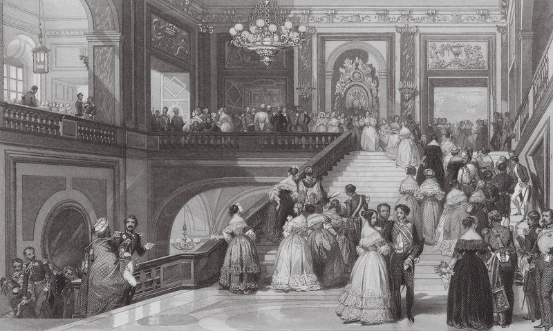 Velká slavnost, Versailleský palác (rytina) od Eugene Louis (after) Lami