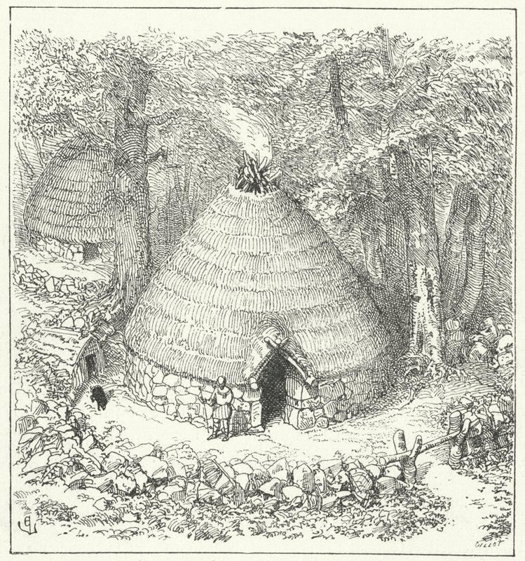 Starověká pelasgická chýše od Eugene Emmanuel after Viollet-le-Duc