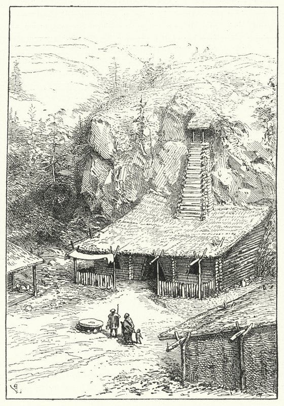 Árijské obydlí ve starověké Indii od Eugene Emmanuel after Viollet le Duc