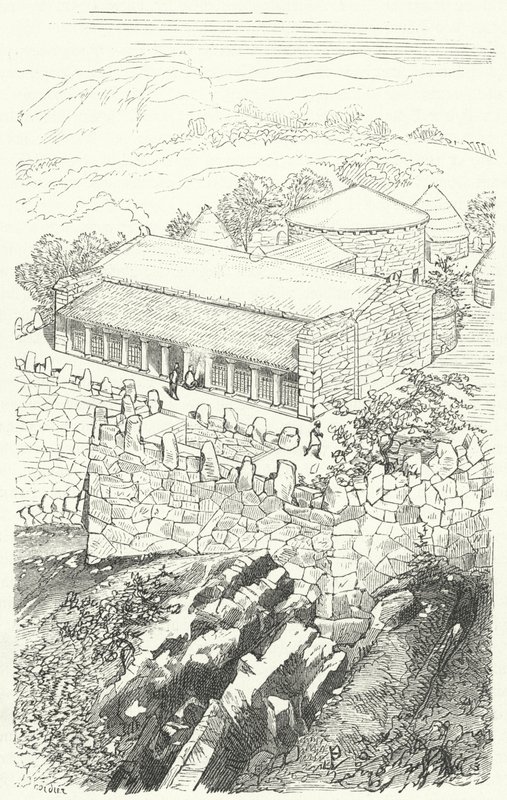 Dům pelasgického šlechtice od Eugene Emmanuel after Viollet le Duc