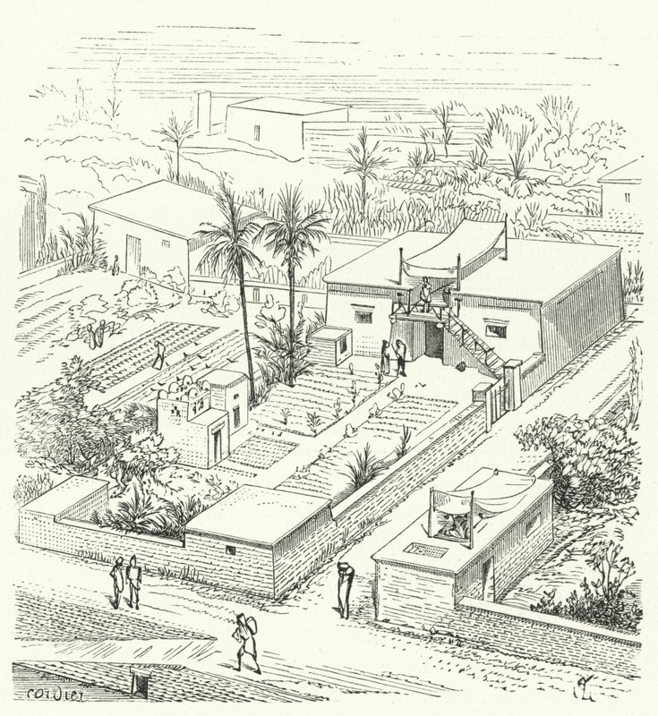 Venkovský dům ve starověkém Egyptě od Eugene Emmanuel after Viollet le Duc