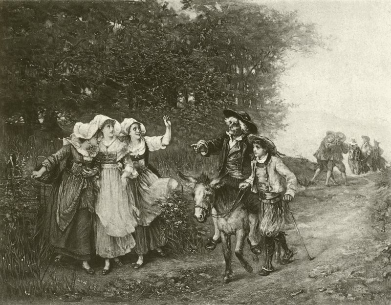 Miller, jeho syn a umění (hlubotisk) od Eugene Joseph Lejeune