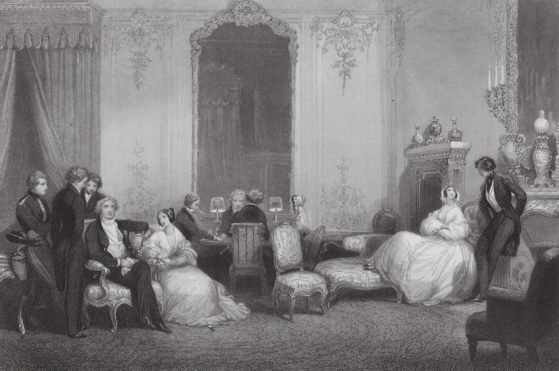 Pařížská rodina (rytina) od Eugene Louis (after) Lami
