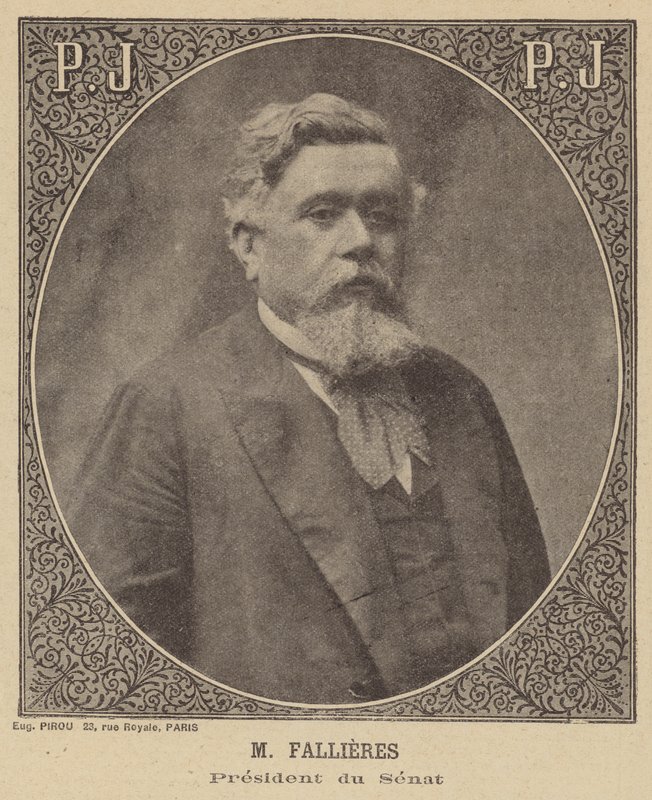 Armand Fallieres, předseda francouzského Senátu od Eugene Pirou
