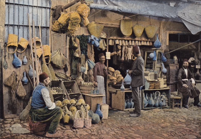 Marchands Turcs; Vannerie Et Poterie od European Photographer
