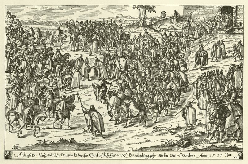 Příjezd dánského krále Kristiána IV. do Berlína na návštěvě u Jana Jiřího, braniborského kurfiřta, 6. října 1595 od European School