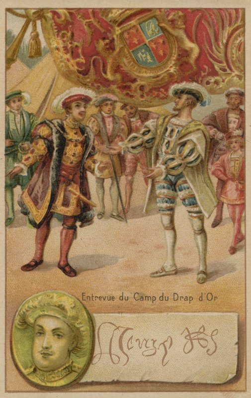Setkání Jindřicha VIII. z Anglie a Františka I. z Francie na poli Zlatého plátna, 1520 od European School