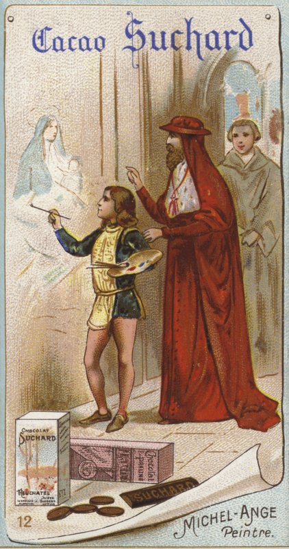 Michelangelo, italský umělec, jako dítě od European School