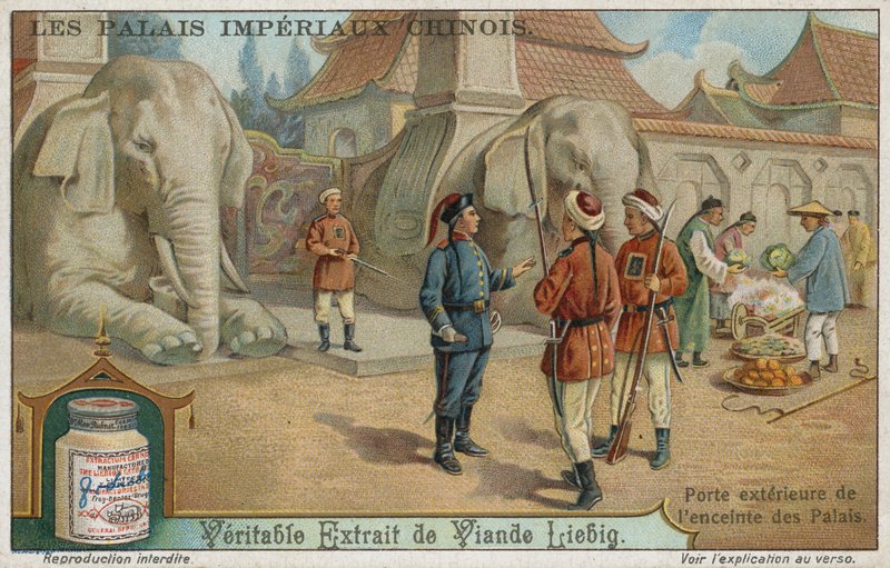 Vnější brána ohrady obsahující paláce od European School