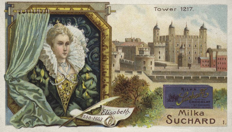 Anglická královna Alžběta I. a Tower of London od European School
