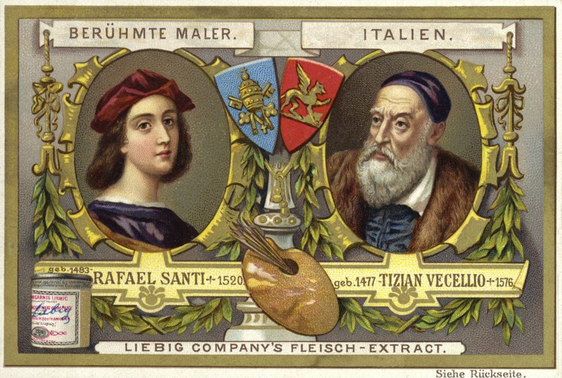 Raphael a Titian, italští umělci od European School