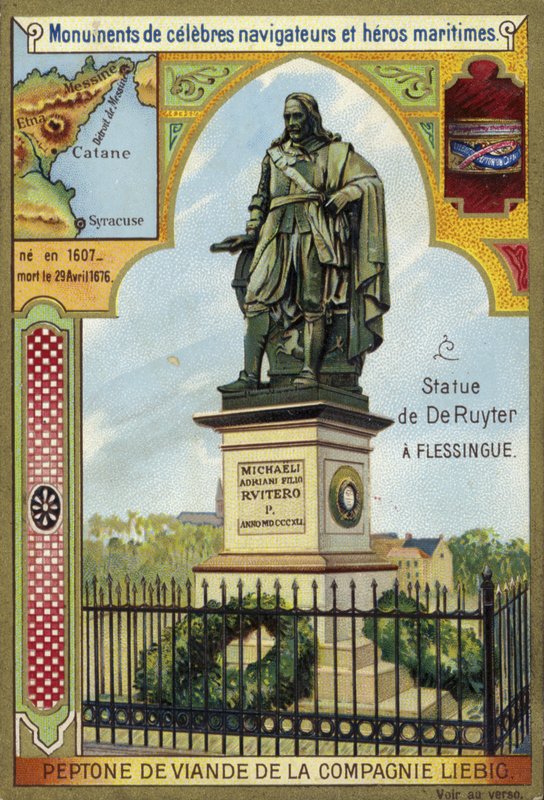 Socha Michiela de Ruytera, holandského admirála, Flushing, Nizozemsko od European School