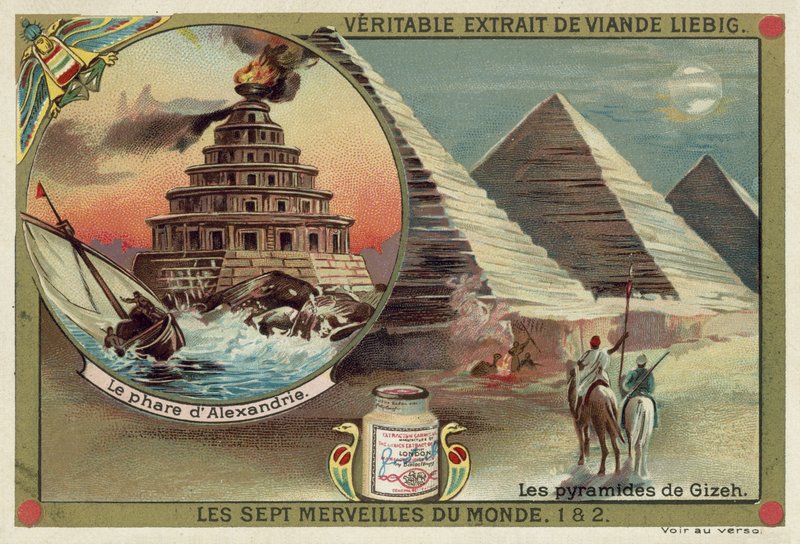 Maják v Alexandrii a pyramidy v Gíze, Egypt od European School