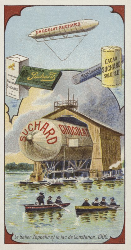 Vzducholoď Zeppelin na Bodamském jezeře, 1900 od European School