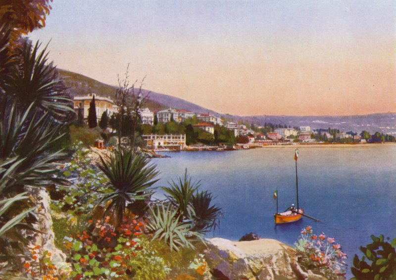 Opatija, nyní Opatija v Chorvatsku: Jižní promenáda s palmami (foto) od European Photographer