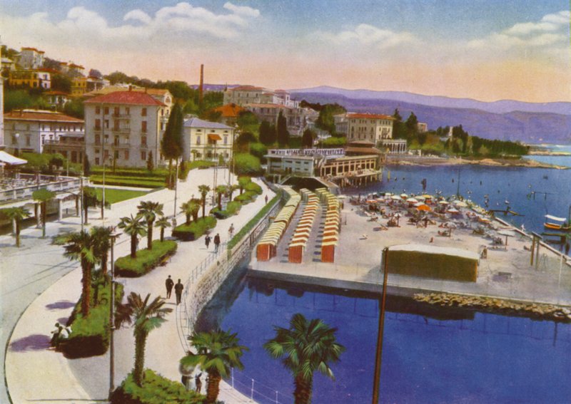 Opatija, nyní Opatija v Chorvatsku: Pláž Slatina a Savoia (foto) od European Photographer
