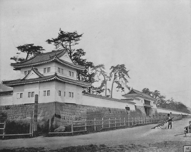 Hrad Nijo, Japonsko (černobílá fotografie) od European Photographer
