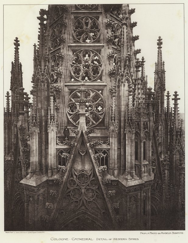 Kolínská katedrála, detail západních věží (čb foto) od European Photographer