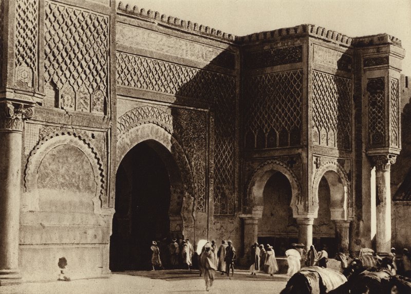 Meknes, Palácová brána, Bab Mansour (čb fotografie) od European Photographer
