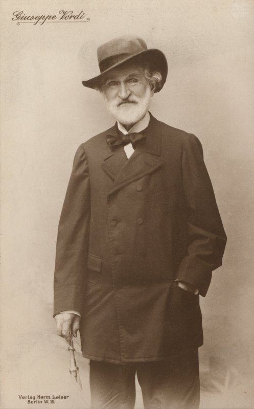 Portrét Giuseppe Verdiho, operního skladatele (čb fotografie) od European Photographer