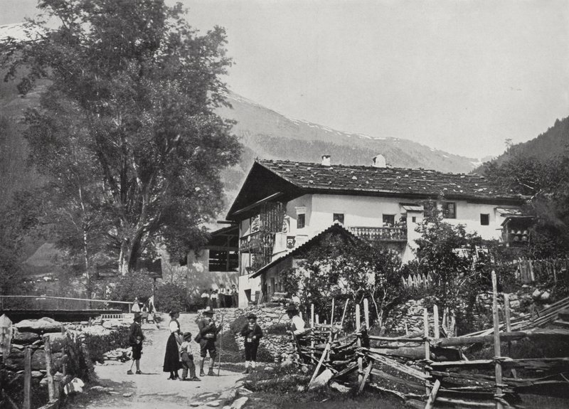 Sandwirt, Sandhof, v údolí Passeier, rodiště Andrease Hofera (černobílá fotografie) od European Photographer
