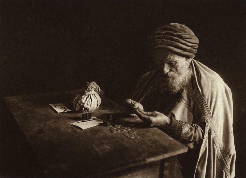 Tunis, židovská směnárna (čb fotografie) od European Photographer