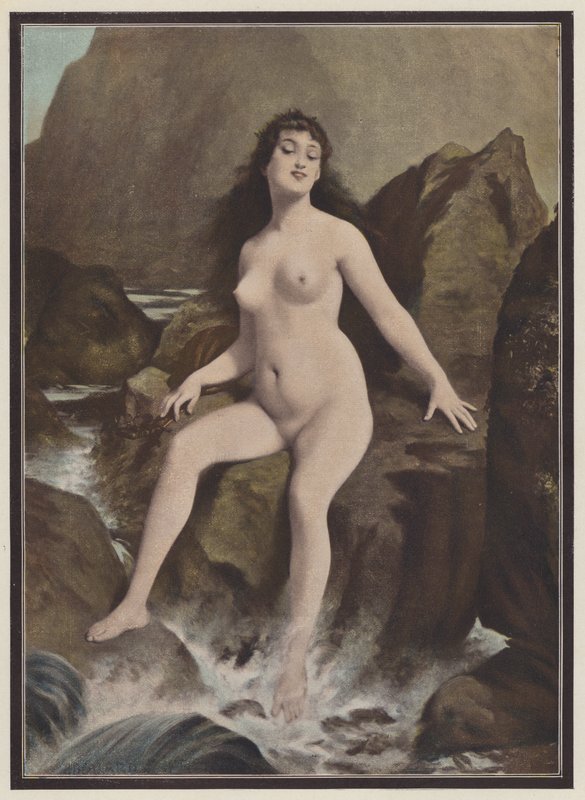 Siréna, stvoření z řecké mytologie (barva litho) od European School