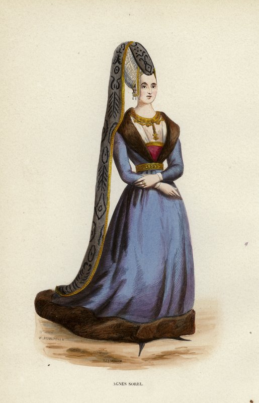 Agnes Sorel (barevná rytina) od European School