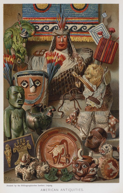 Americké starožitnosti (chromolitho) od European School