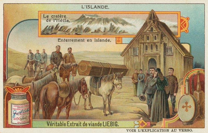 Islandský pohřeb a kráter sopky Hekla od European School