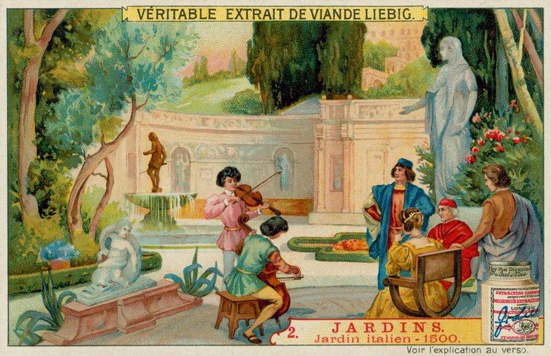 Italská zahrada z roku 1500 od European School