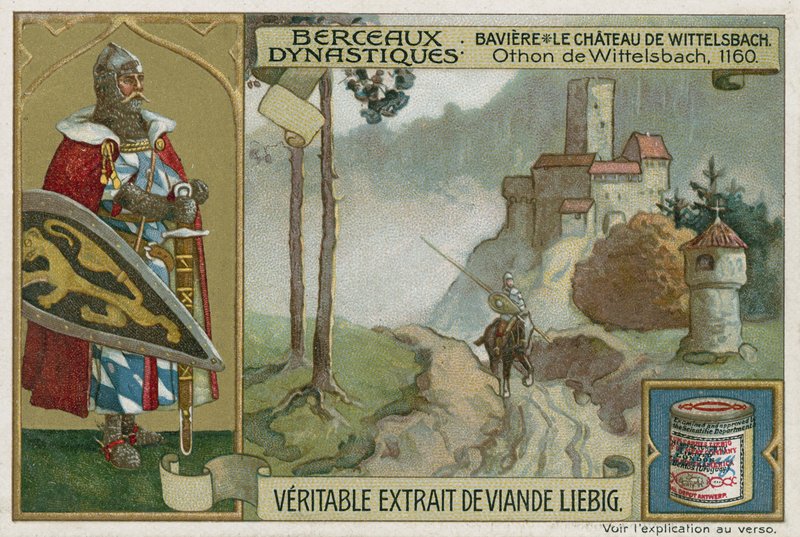 Bavorsko: hrad Wittelsbach a Ota I. z Wittelsbachu, vévoda bavorský, 1160 od European School