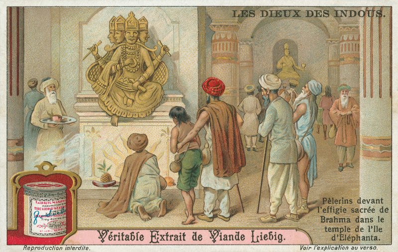 Brahma, Liebigova karta, počátek 20. století (chromo) od European School