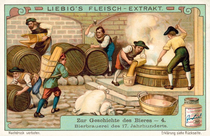 Pivovar ze 17. století (chromolitho) od European School