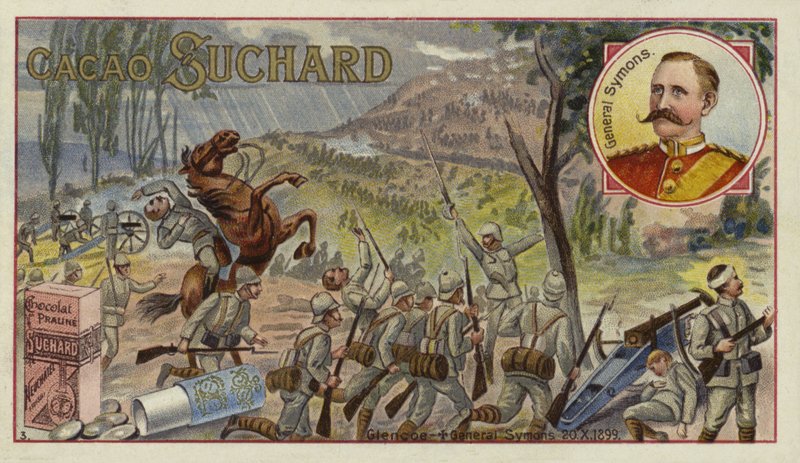 Britský generál Sir William Penn Symons smrtelně zraněn v bitvě u Glencoe, búrská válka, 20. října 1899 od European School