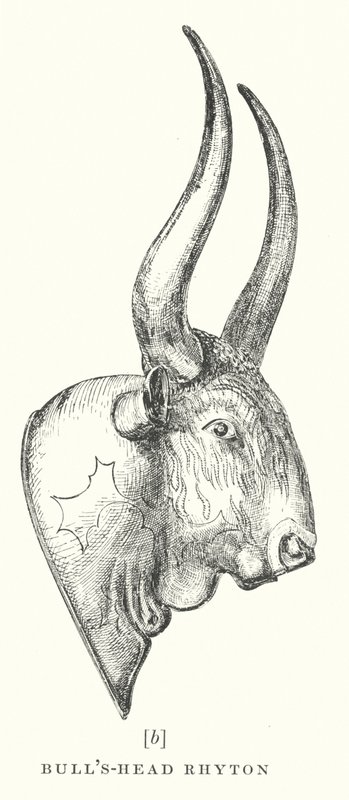 Býčí hlava Rhyton (litografie) od European School