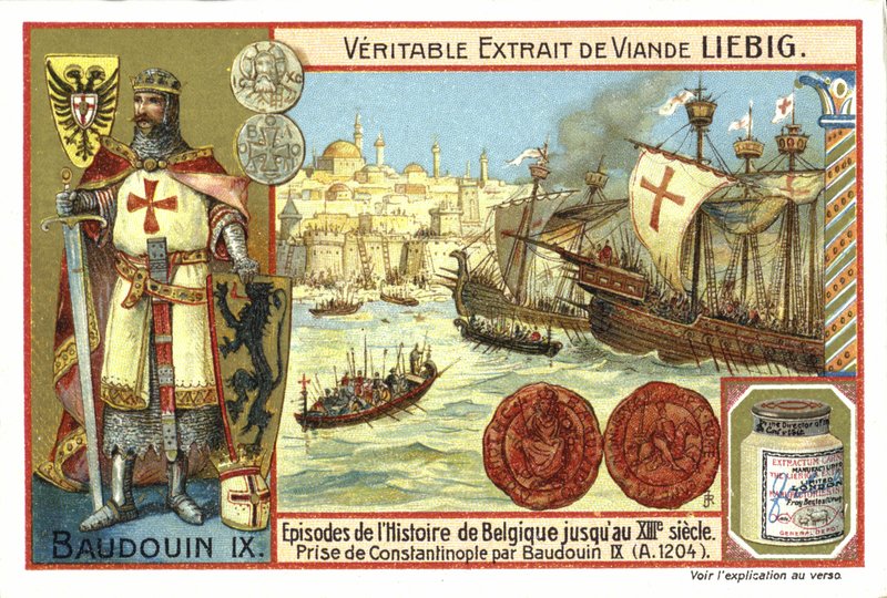 Dobytí Konstantinopole Balduinem IX, hrabětem z Flander, 1204 od European School