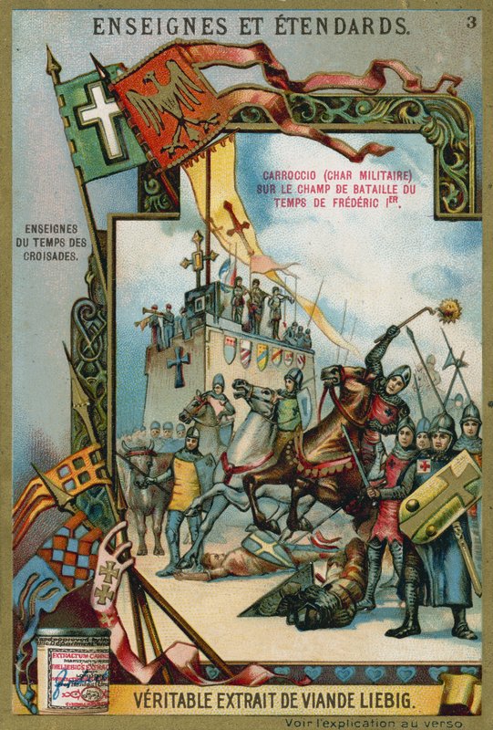 Carroccio na bojišti doby Fridricha I. Barbarossy, 12. století od European School