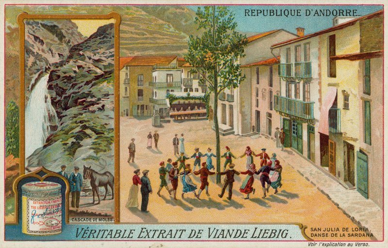 Tanečníci Cascade de Moles a Sardana v San Julia de Loria od European School
