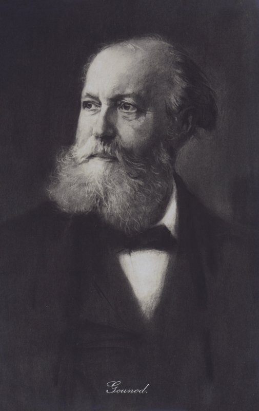 Charles Gounod , francouzský pianista a skladatel (litho) od European School