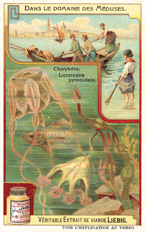 Charybda a pyramidální lucernie (chromolitho) od European School