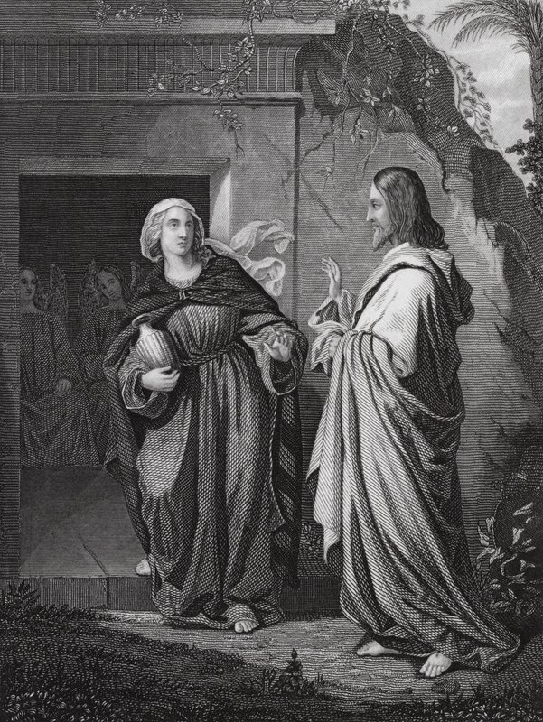 Kristus se zjevuje Marii, sv. Jan, kap. 20, v. 14 (rytina) od European School