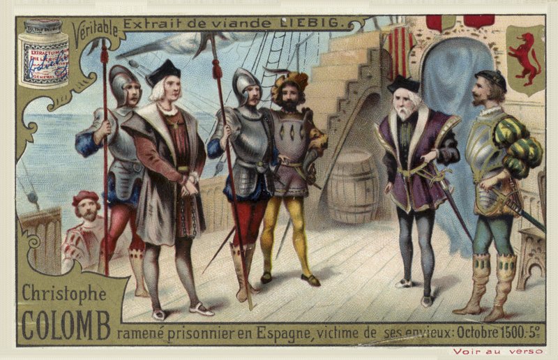 Kryštof Kolumbus vzat zpět do Španělska jako vězeň, říjen 1500 od European School