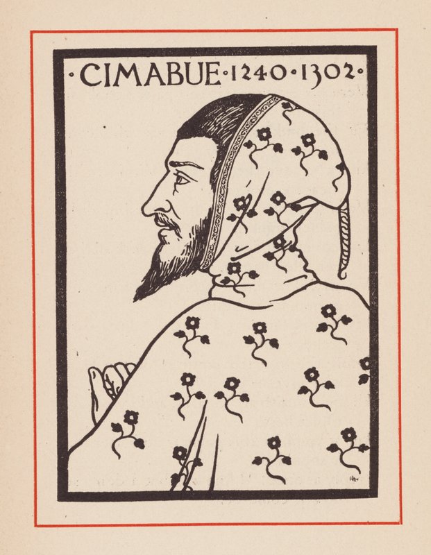 Cimabue, italský středověký umělec (litografie) od European School