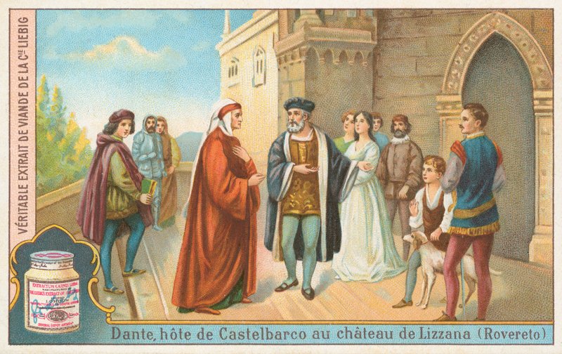 Dante, Liebigova karta, počátek 20. století (chromo) od European School