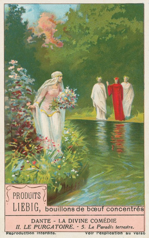 Dante, Božská komedie, Liebigova karta, počátek 20. století (chromo) od European School