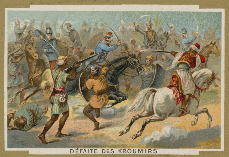 Porážka Kroumirů Francouzi, Tunisko, 1881 od European School