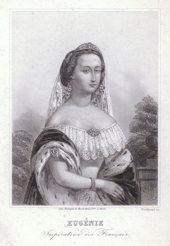 Císařovna Eugenie, choť Napoleona I. Francie (rytina) od European School